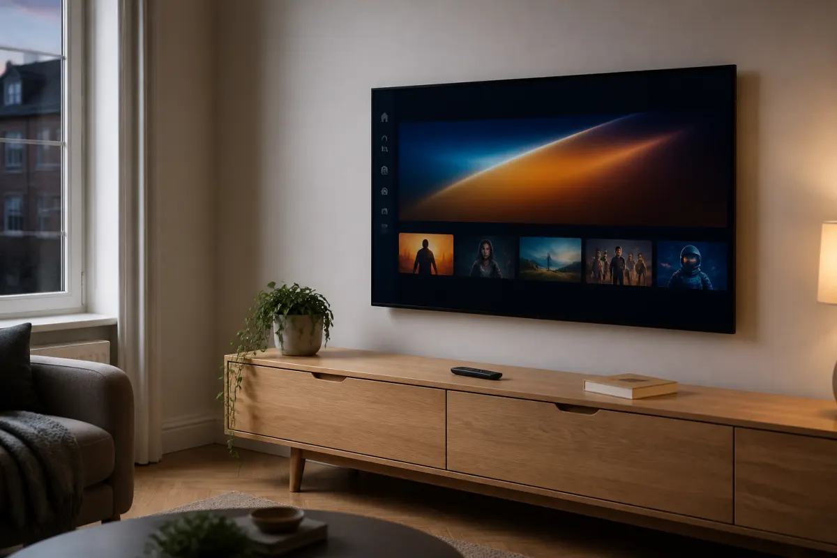 Living room TV ready for U7buy setup